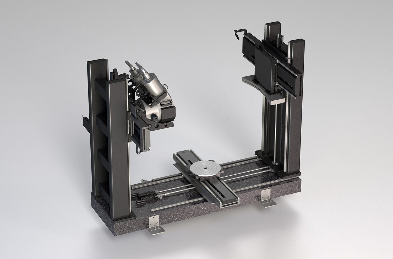 The internals of a Nikon VOXLS 40 C 450 X-ray CT scanning system